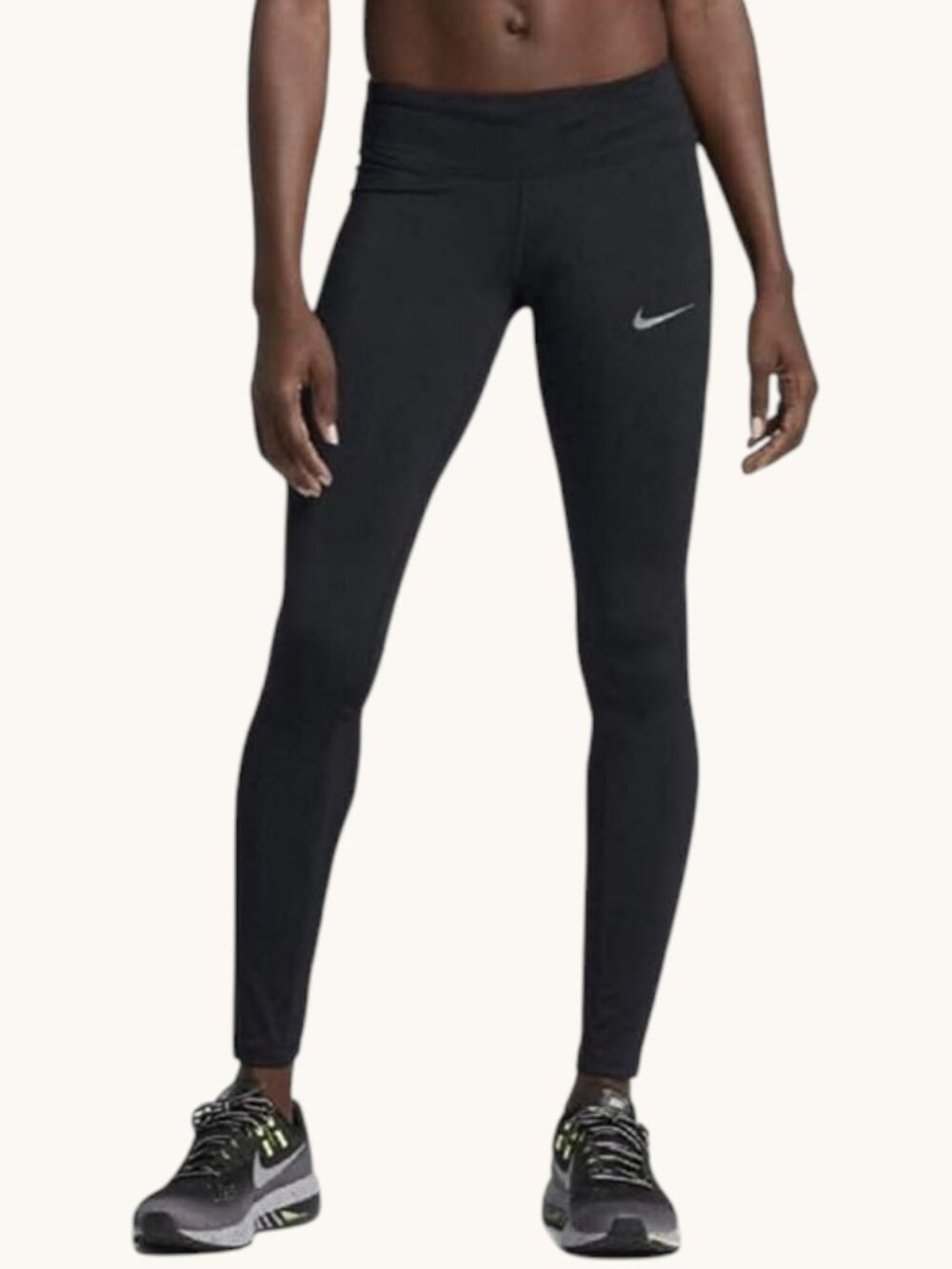 Nike Power Epic Run Tights Leggings Women's M Black Running Gym Workout